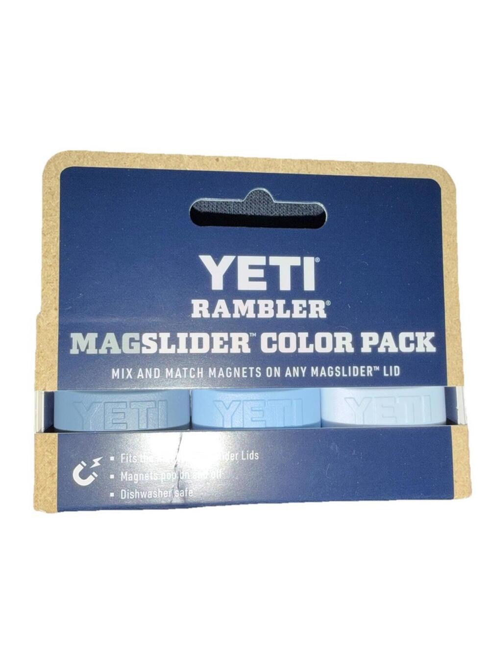 YETI LIMITED EDITION COLOR BIG SKY BLUE 3-pack MAGSLIDER Magnet Lids NWT
